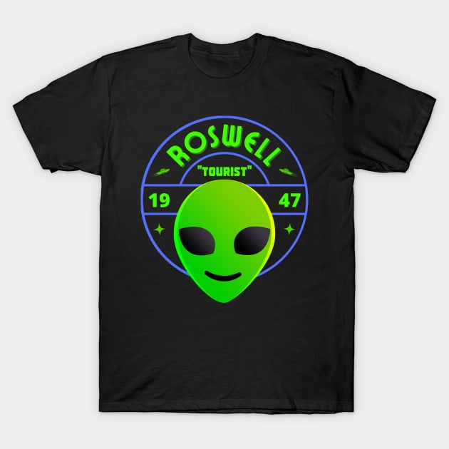 Roswell Tourist T-Shirt by Kenny The Bartender's Tee Emporium